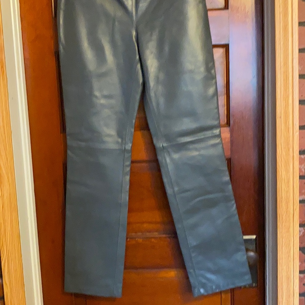 Gray vintage leather pants